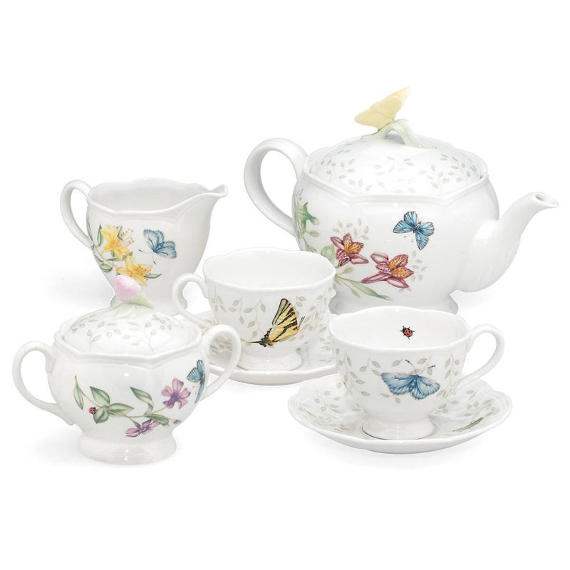 Lenox Butterfly Meadow 7 Piece Teapot Set | Wayfair